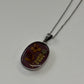 1980s Vintage Sterling Silver Pressed Flower Enamel Necklace - Artist Signed Mexico