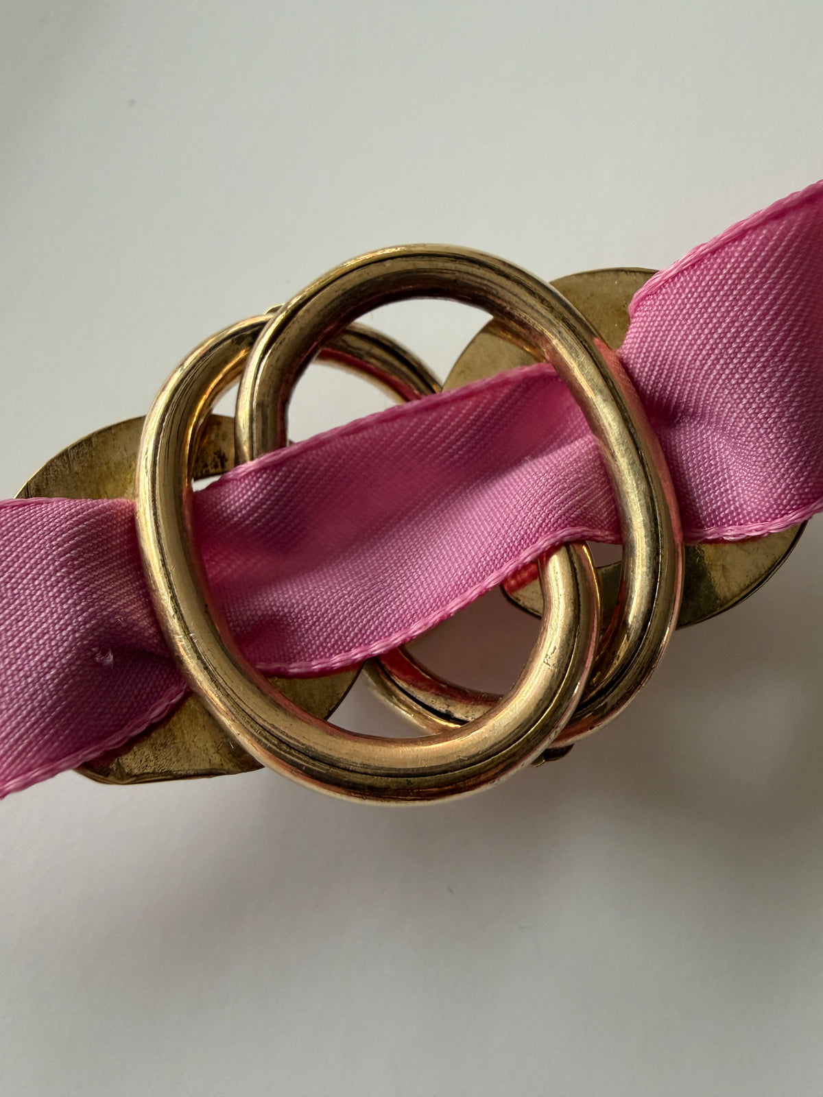 Early 1900s Antique Vintage Victorian Lover's Knot Brooch Choker or Pendant Necklace