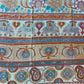 1970s Vintage Hand Block Printed Indian Cotton Fabric - Purple / Blue / Turquoise / Orange  - 62" x 92" (#7)