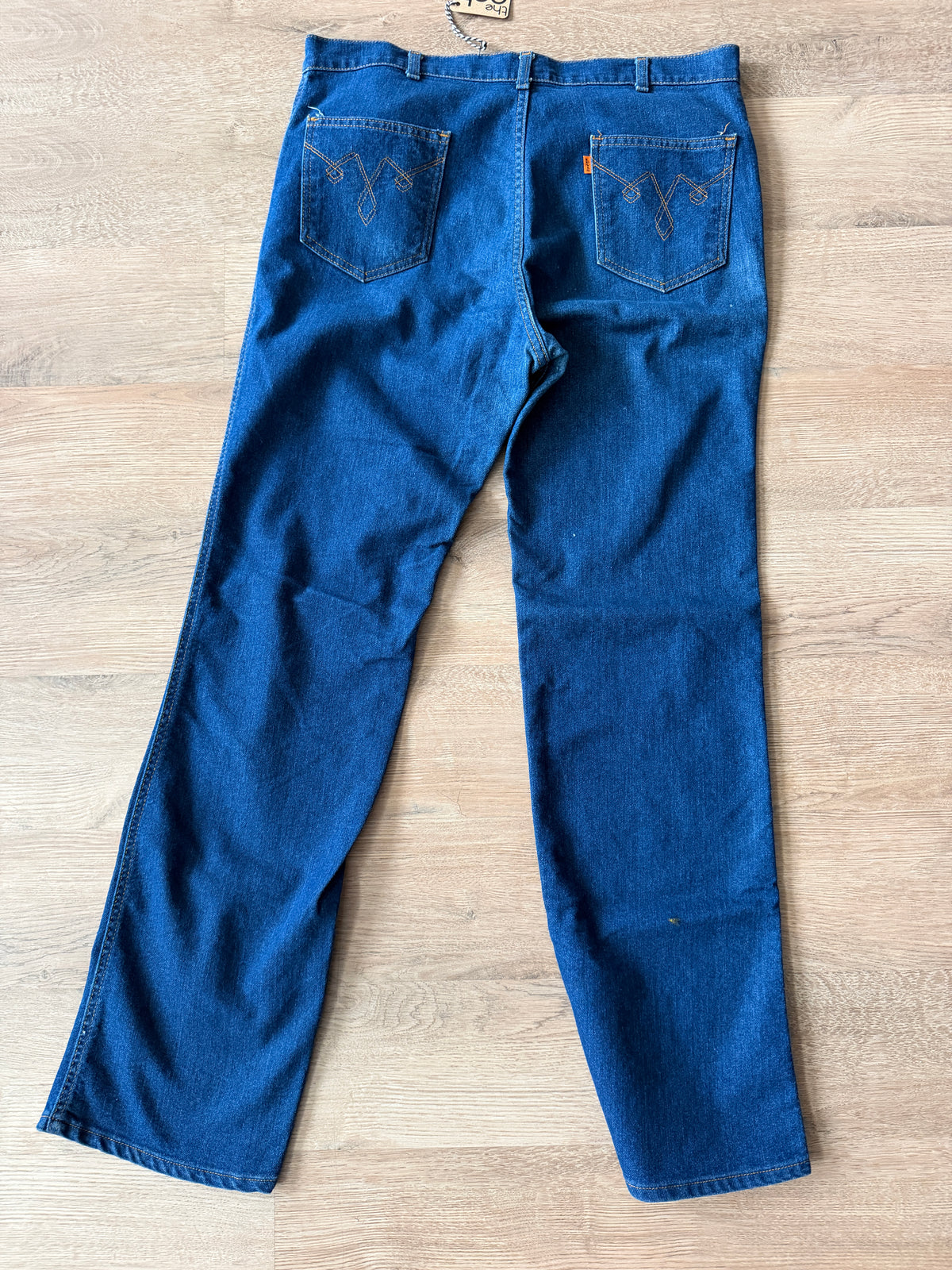 1970s Vintage Orange Tab Dark Wash 481 Levi's for Men Denim Jeans