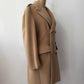1970s Vintage Wide Lapel Lakeland Camel Wool Dress Coat