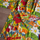 1960s - 1970s Vintage Pair of Iconic Groovy Flower Power Hippie Cotton Curtains