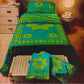 Late 1960s - early 1970s Vintage Sunflower by Cannon Bedspread Tapestry Blanket - Full Size