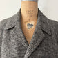 1960s Vintage Gray Harris Tweed Scottish Wool Coat