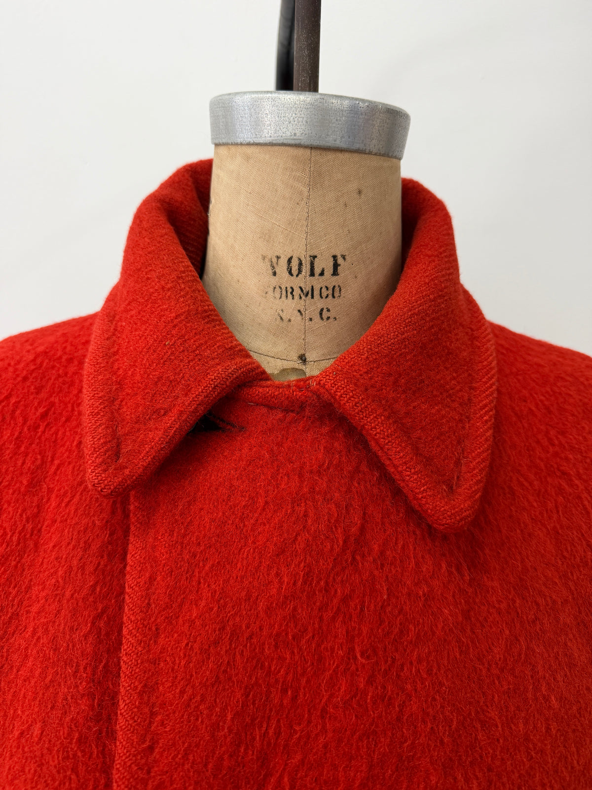 1950s Vintage Hudson Bay Red and Back Point Stripe Blanket Jacket Coat