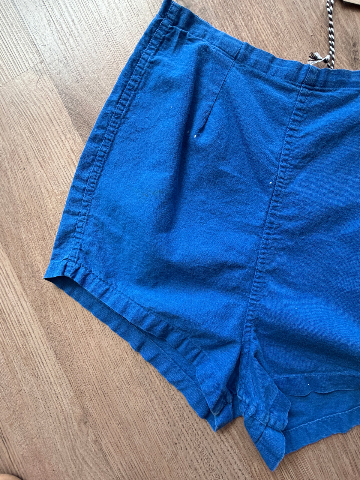 1940s - 1950s Vintage Aldrich & Aldrich High Waisted Cotton Gym Shorts