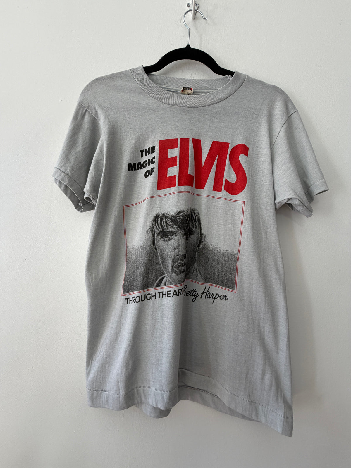 1980s Vintage The MAGIC of ELVIS (through the art of Betty Harper) Tee Shirt