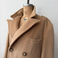1970s Vintage Wide Lapel Lakeland Camel Wool Dress Coat