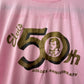 1984 Vintage Pink Elvis Presley Golden Anniversary Thin Tee