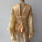 1970s Vintage Gunne Sax by Jessica Angel Kimono Bell Sleeve Maxi Wedding Bridal Dress in Seashell Siren Print