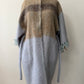 1970s - 80s Vintage Robins Egg Blue and Brown Mohair Blanket Coat