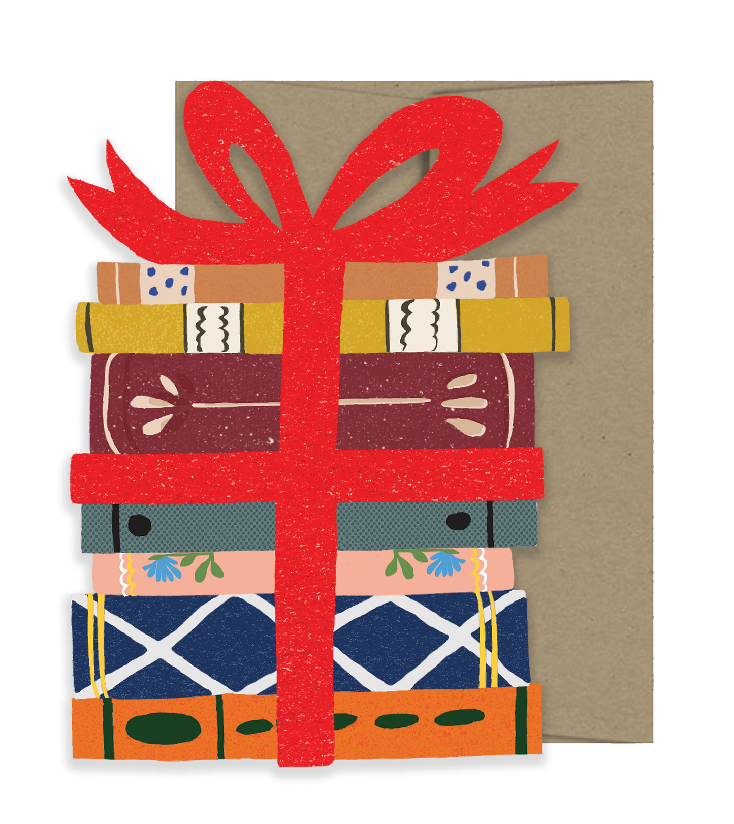 Book Lovers Die Cut Card | Isatopia