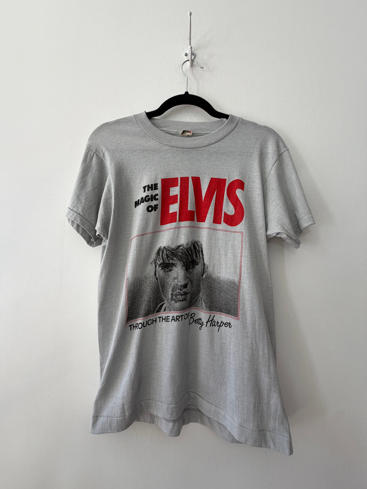 1980s Vintage The MAGIC of ELVIS (through the art of Betty Harper) Tee Shirt