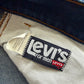 1970s Vintage Orange Tab Dark Wash 481 Levi's for Men Denim Jeans