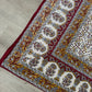 1970s Vintage Indian Cotton Hand Block Printed Uncut Fabric Yardage - Mustard / Gray / Elephants - 156" x 92" (#1)
