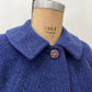 1950s Vintage Purple and Teal Wool Dress Swing Coat