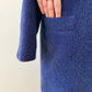 1950s Vintage Purple and Teal Wool Dress Swing Coat