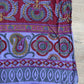 1970s Vintage Indian Cotton Hand Block Printed Uncut Fabric Yardage - Bright Purple Elephants - 64" x 96" (#12)