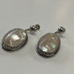 1950s Vintage Whiting and Davis Sterling and Mother of Pearl Screwback Earrings