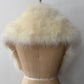 1940s - 1950s Vintage White Maribou Feather Capelet Wrap Old Hollywood Style OSMF