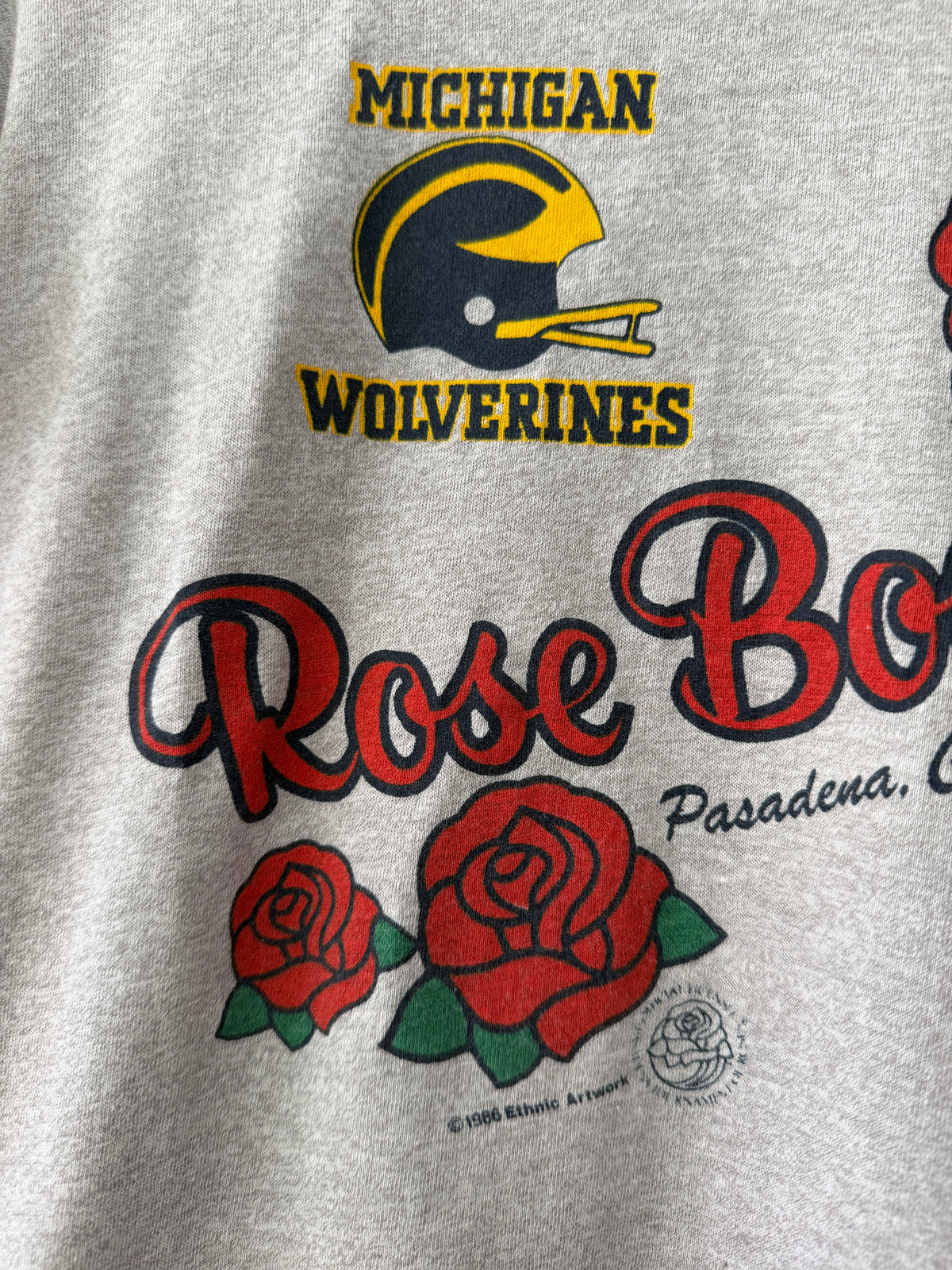 1987 Vintage University of Michigan Rose Bowl T-shirt U of M vs ASU 1980s