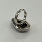1990s Vintage Nuumite and Sterling Teardrop Ring - Size 7