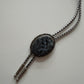 1980s Vintage Large Stone Bolo Tie Necklace