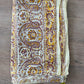 1970s Vintage Indian Cotton Hand Block Printed Uncut Fabric Yardage - Burgundy / Yellow / Paisley- 82" x 100" (#3)
