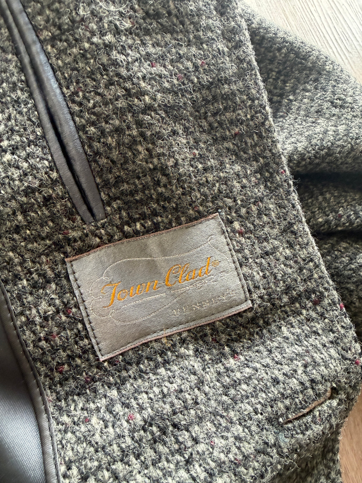 1960s Vintage Gray Harris Tweed Scottish Wool Coat