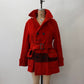 1950s Vintage Hudson Bay Red and Back Point Stripe Blanket Jacket Coat
