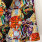 2000's Y2K Vintage Nicole Miller Novelty Print Basketball Vest 100% Silk