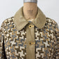 1960s Vintage Mod Wool Chain Belted Capelette Coat with Cape Over