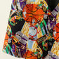 2000's Y2K Vintage Nicole Miller Novelty Print Basketball Vest 100% Silk