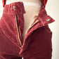 1970s Vintage Soft Brick Red Corduroy Pants by "Rhythm and Blues" - 26"