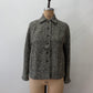 1950s Vintage Grey Wool Bouclé Tweed Cropped Jacket