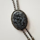 1980s Vintage Large Stone Bolo Tie Necklace