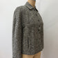 1950s Vintage Grey Wool Bouclé Tweed Cropped Jacket