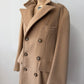 1970s Vintage Wide Lapel Lakeland Camel Wool Dress Coat