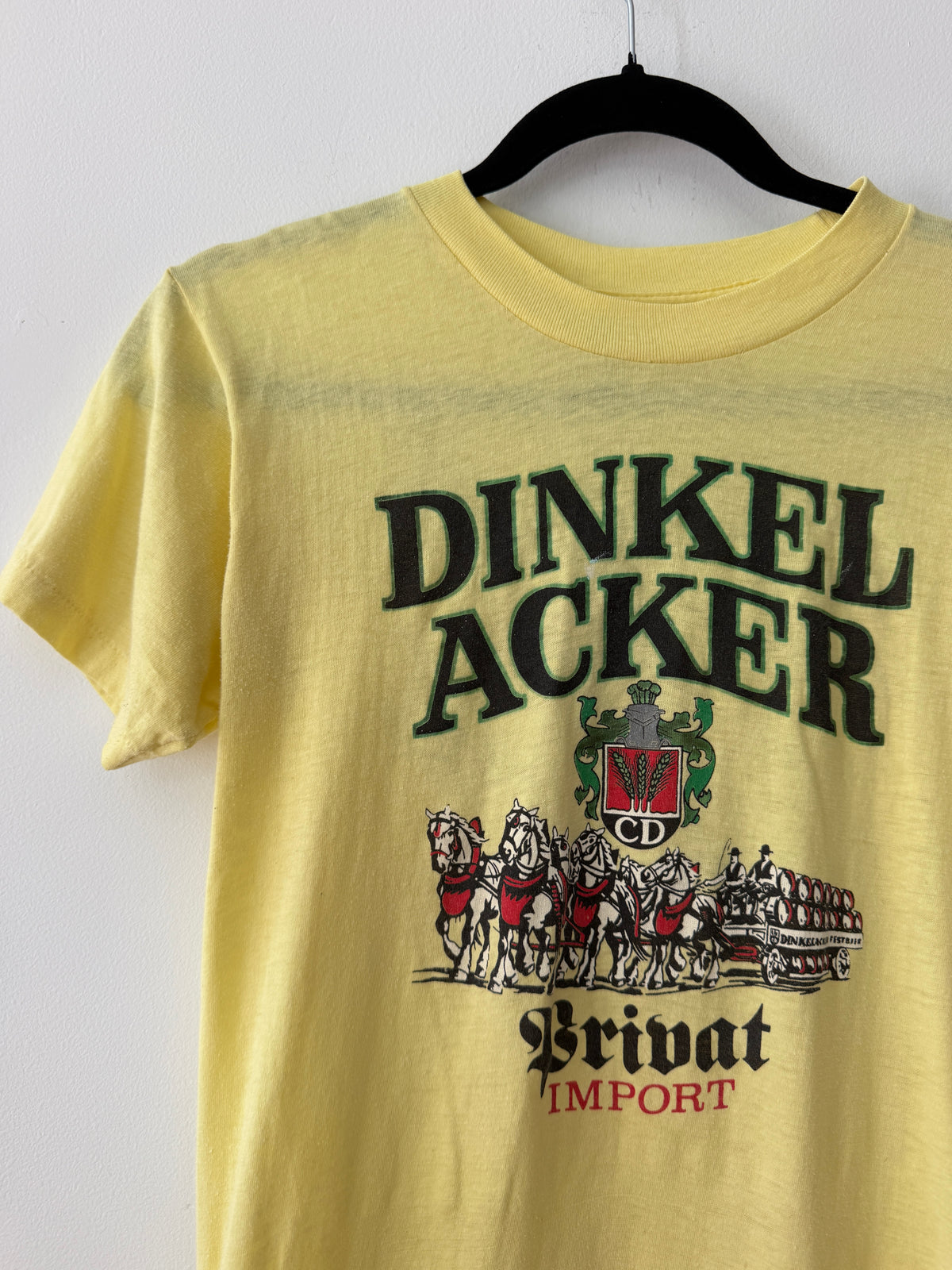1980s Vintage Dinkel Acker German Brewery Beer T-shirt