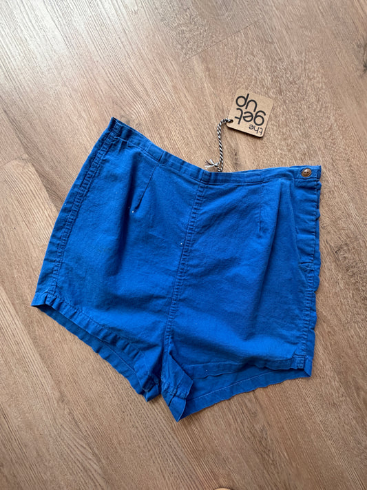 1940s - 1950s Vintage Aldrich & Aldrich High Waisted Cotton Gym Shorts