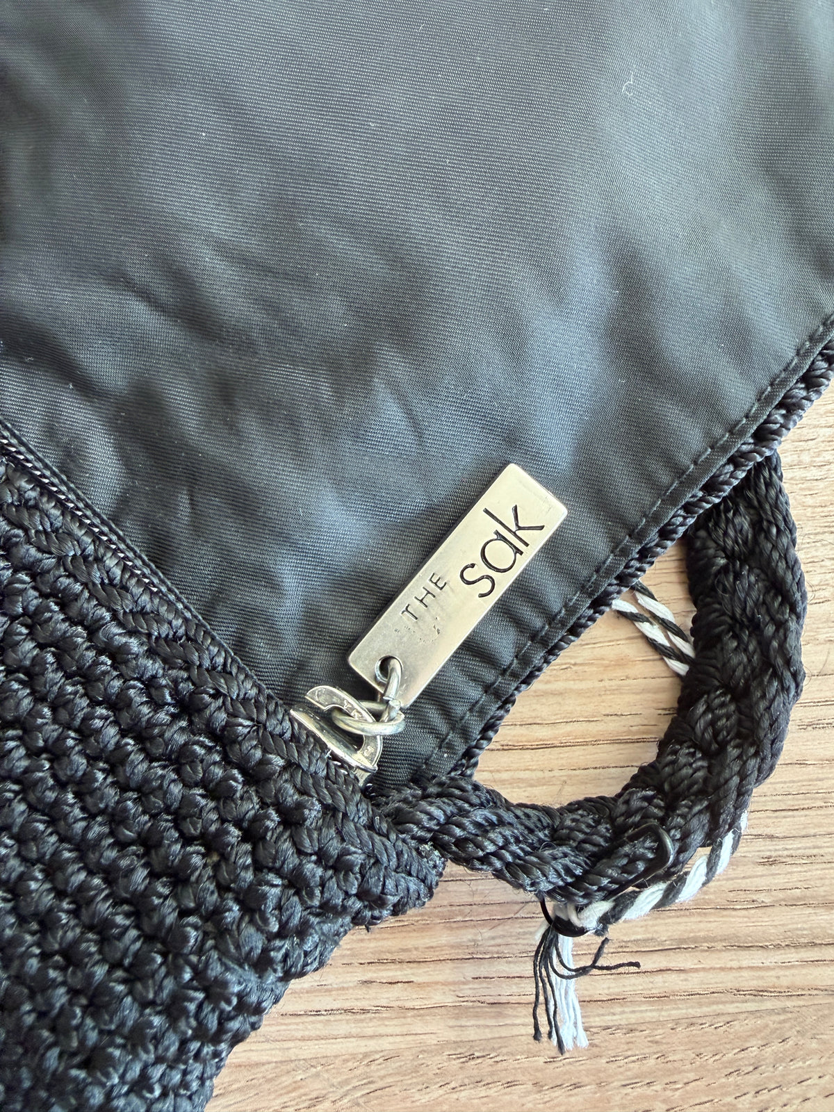 1990s Y2K Vintage The Sak Lined Crochet Mini Crossbody