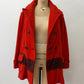 1950s Vintage Hudson Bay Red and Back Point Stripe Blanket Jacket Coat