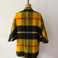 1960s Yellow Plaid Buckle Poncho Capelette by King of the Ponchos