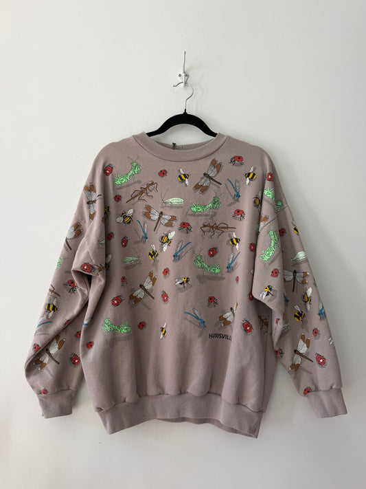 1990s Vintage Glow in the Dark Insect Bugs Crewneck from Harrisville, MI