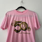 1984 Vintage Pink Elvis Presley Golden Anniversary Thin Tee