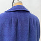 1950s Vintage Purple and Teal Wool Dress Swing Coat