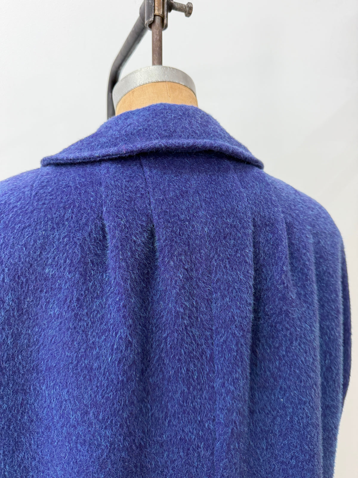 1950s Vintage Purple and Teal Wool Dress Swing Coat