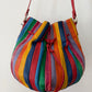 1980s Vintage Hot Air Balloon Leather Pouch Crossbody Purse by Brio!
