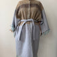 1970s - 80s Vintage Robins Egg Blue and Brown Mohair Blanket Coat