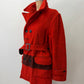 1950s Vintage Hudson Bay Red and Back Point Stripe Blanket Jacket Coat